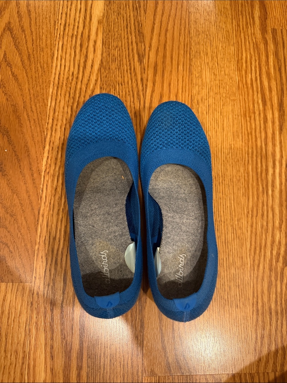allbirds Women's Blue Knit Slip-On Flats